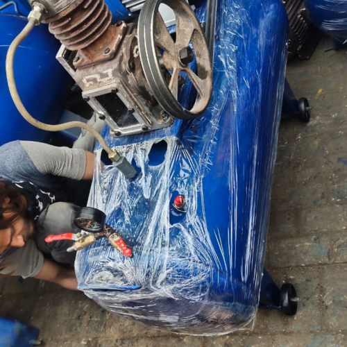 Local air compressor for bike punckture shop